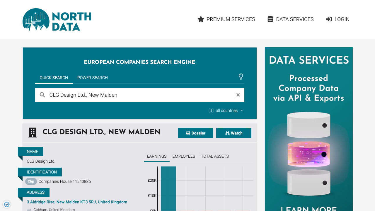 CLG DESIGN LTD website preview