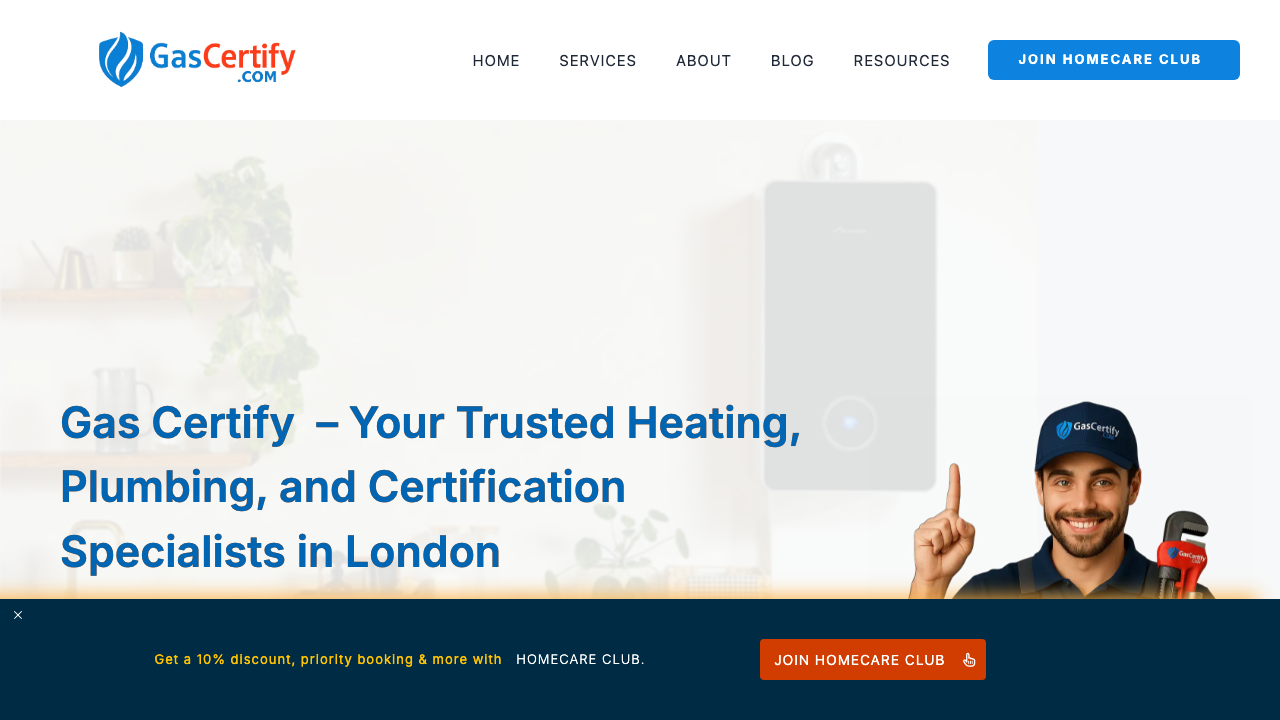 GAS CERTIFY LTD website preview