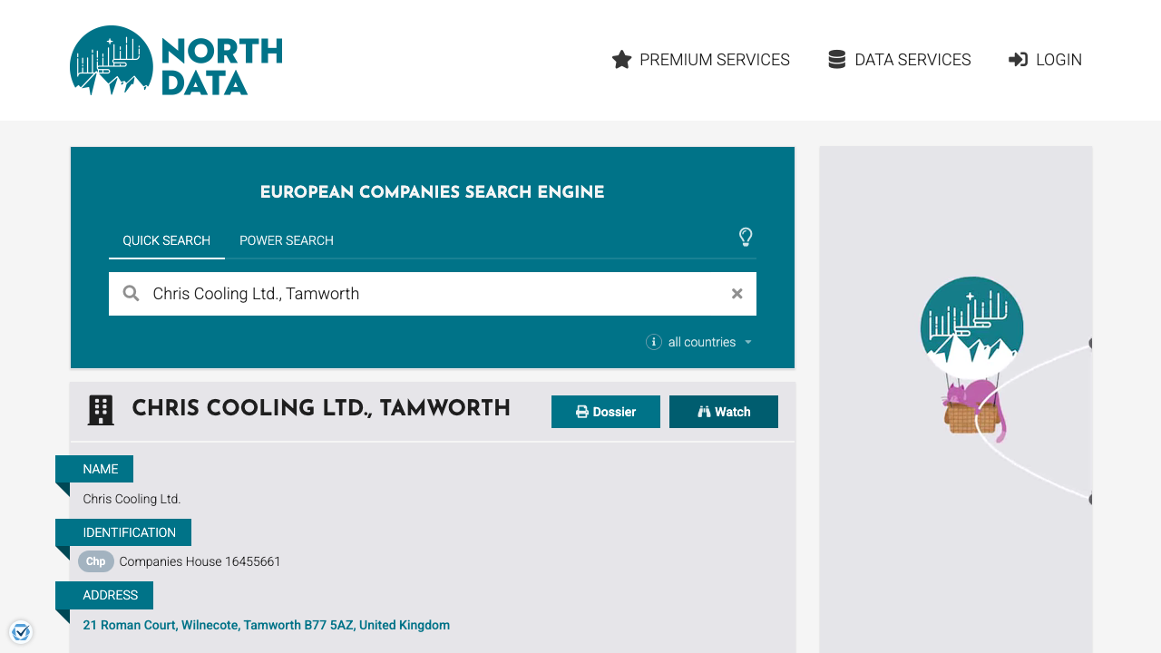 CHRIS COOLING LTD website preview