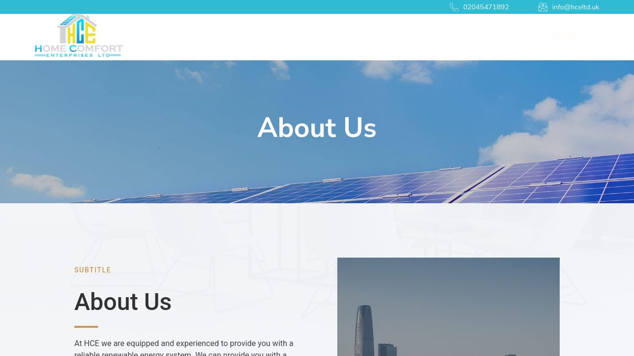 HOME COMFORT ENTERPRISES LTD website preview