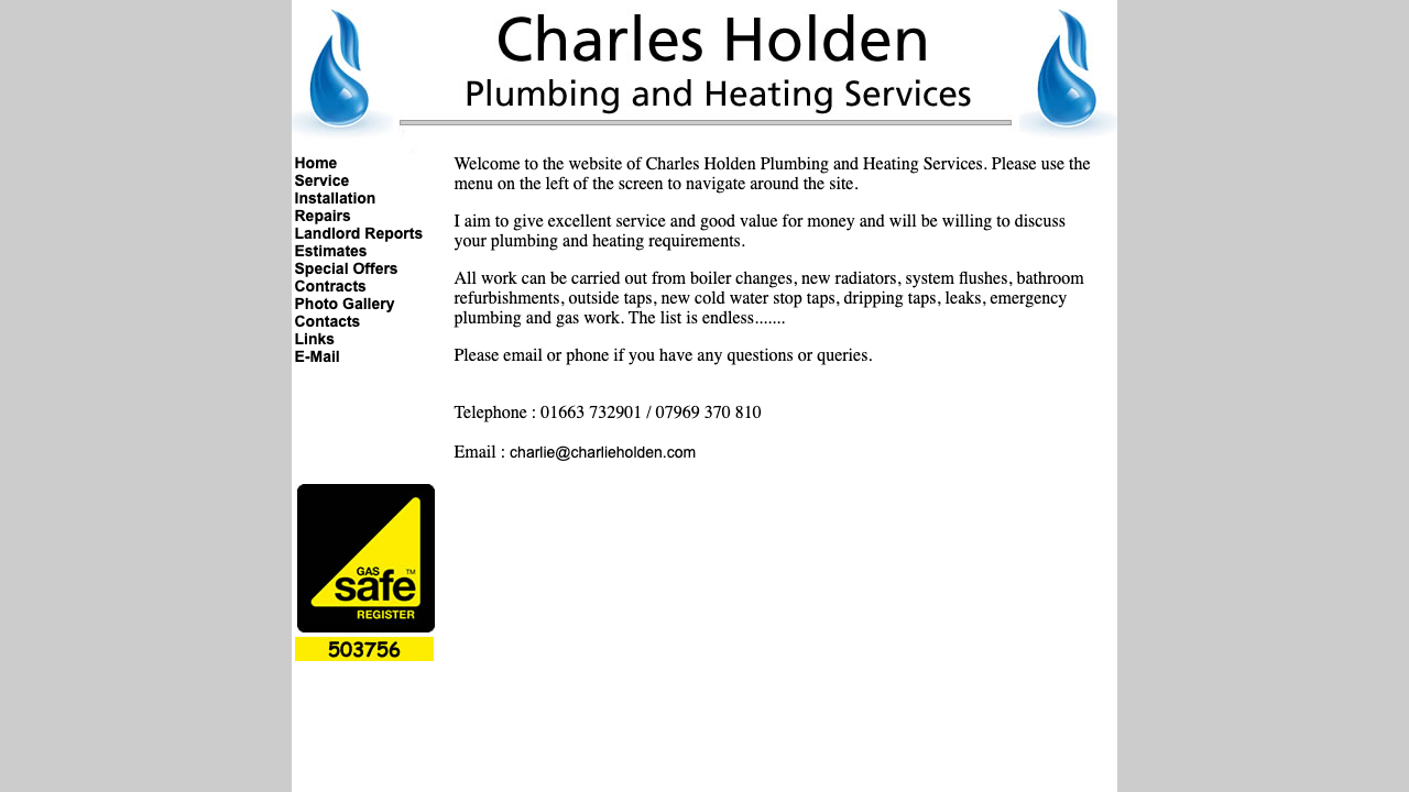 CHARLES HOLDEN PHS LTD website preview