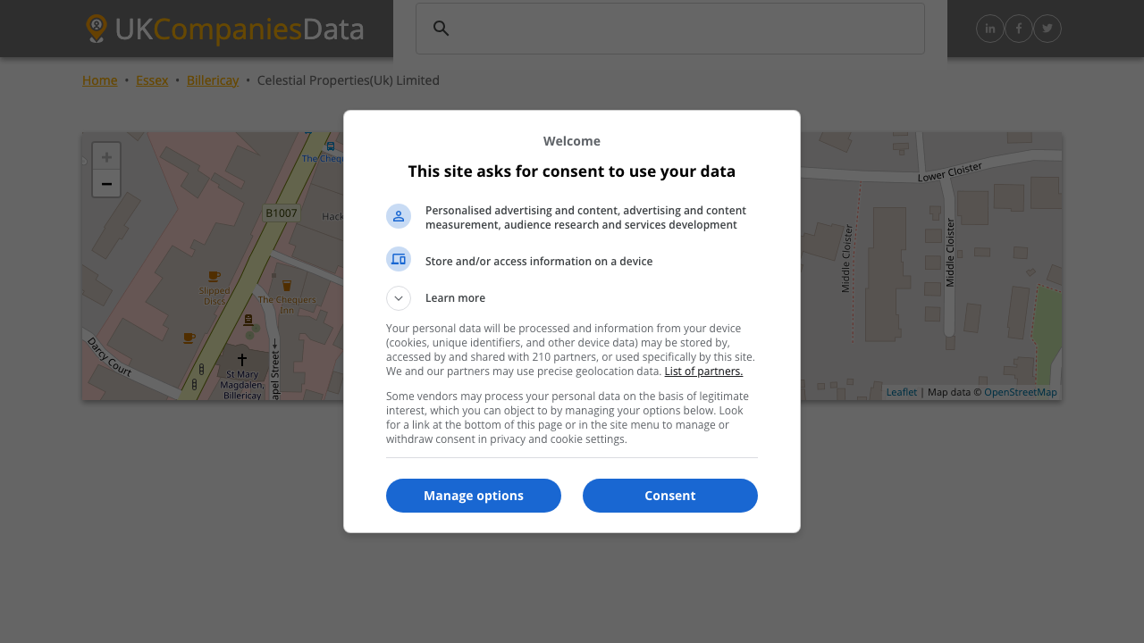 CELESTIAL PROPERTIES(UK) LIMITED website preview