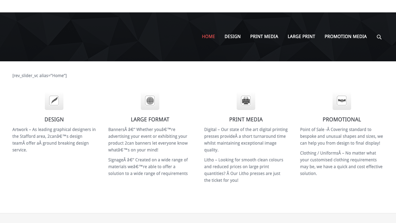 2 CAN PRINT LTD website preview