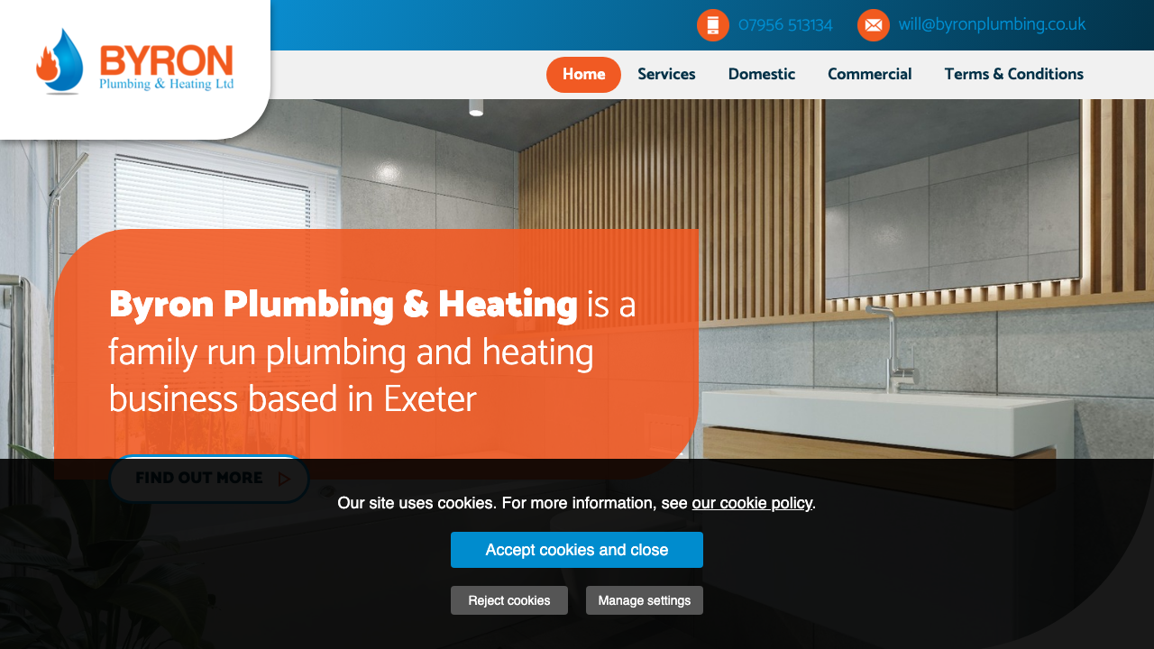 BYRON PLUMBING & HEATING LIMITED website preview