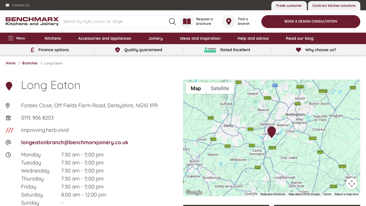BENCHMARK FINISHES LTD website preview