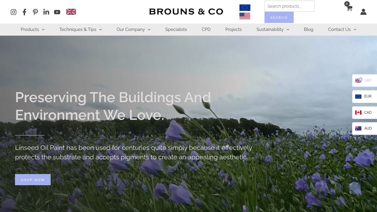 BROUNS & CO GLASS LTD website preview