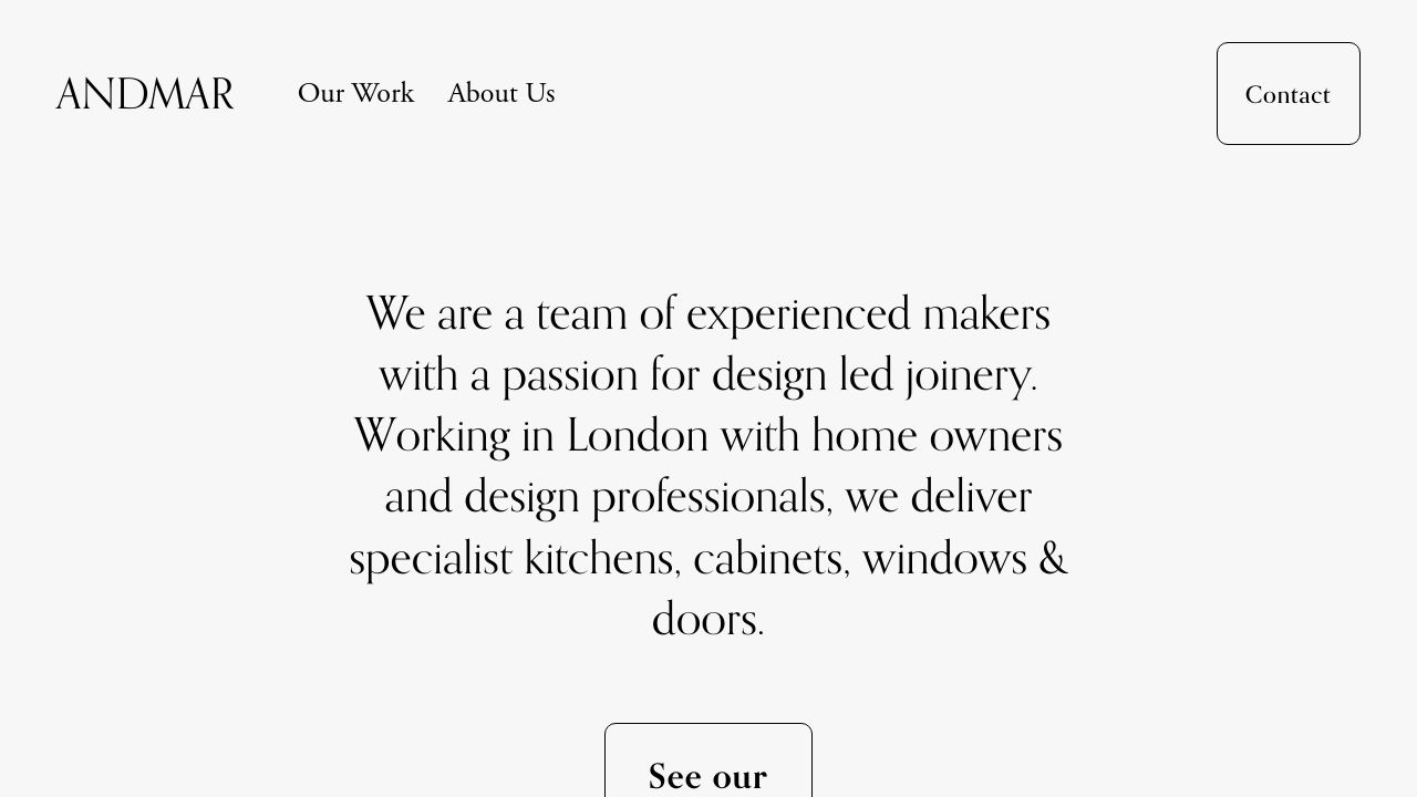 ANDMAR JOINERY LTD website preview