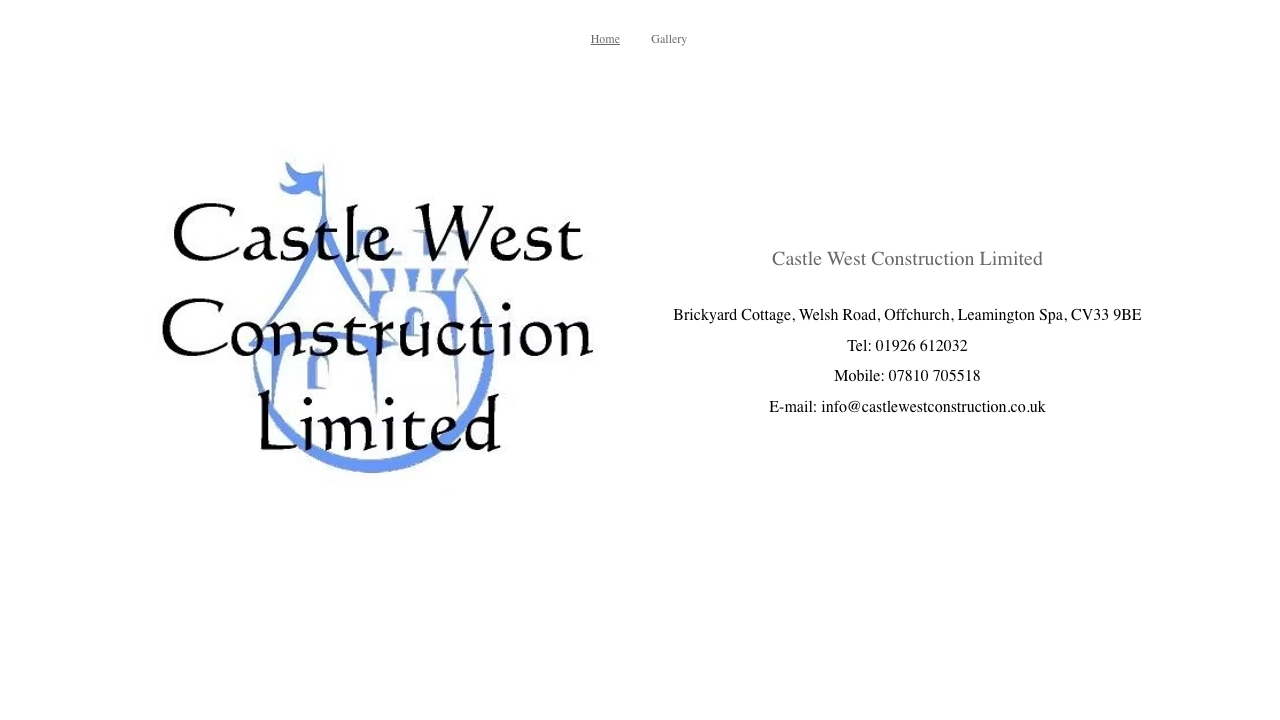 CASTLE WEST CONSTRUCTION LIMITED website preview