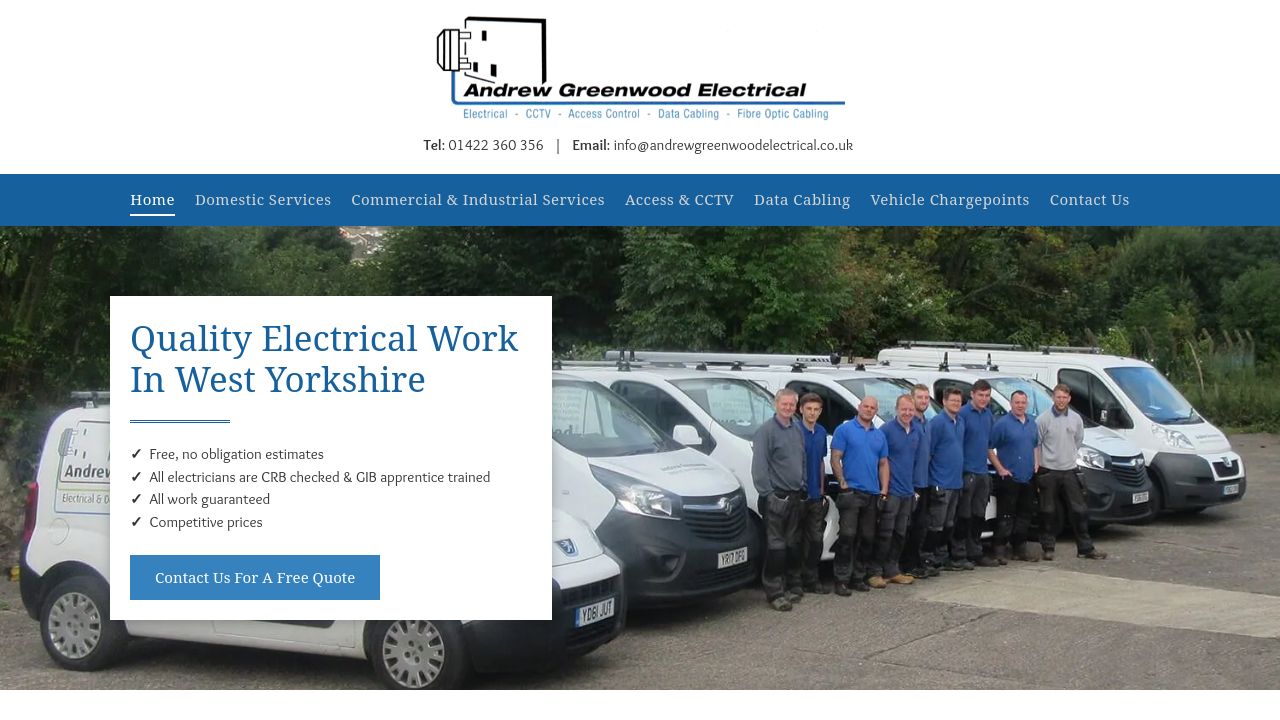 ANDREW GREENWOOD ELECTRICAL LIMITED website preview