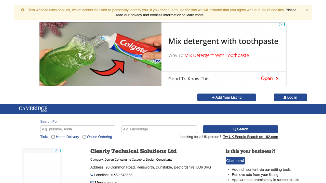 CLEARLY TECHNICAL SOLUTIONS LIMITED website preview