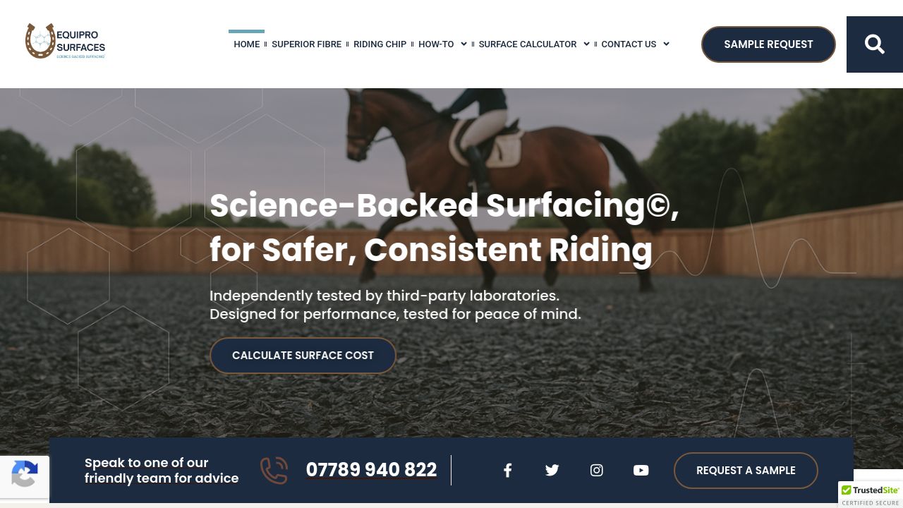 EQUIPRO EQUESTRIAN LTD website preview