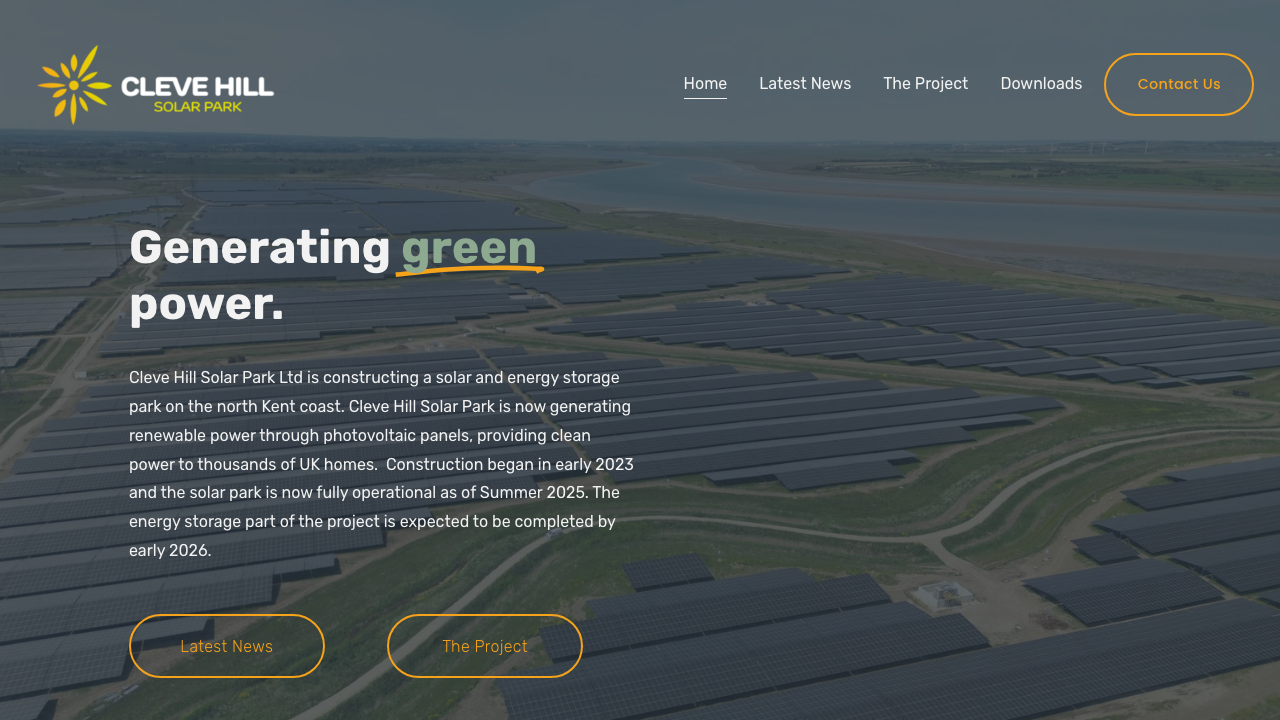 CLEVE HILL SOLAR PARK LIMITED website preview
