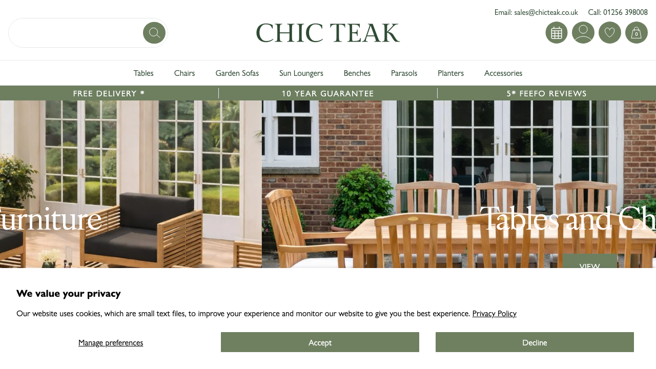 BRIT TEAK FURNITURE LIMITED website preview