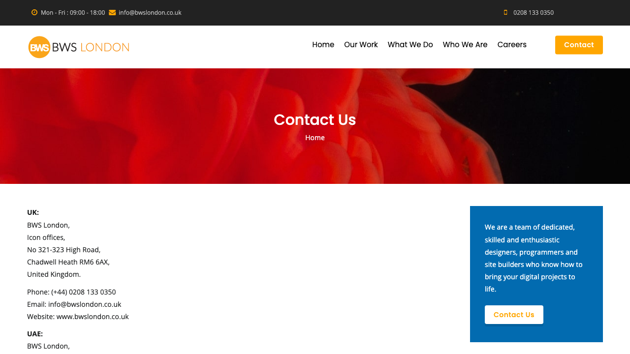 BWS CONSTRUCTION LONDON LTD website preview