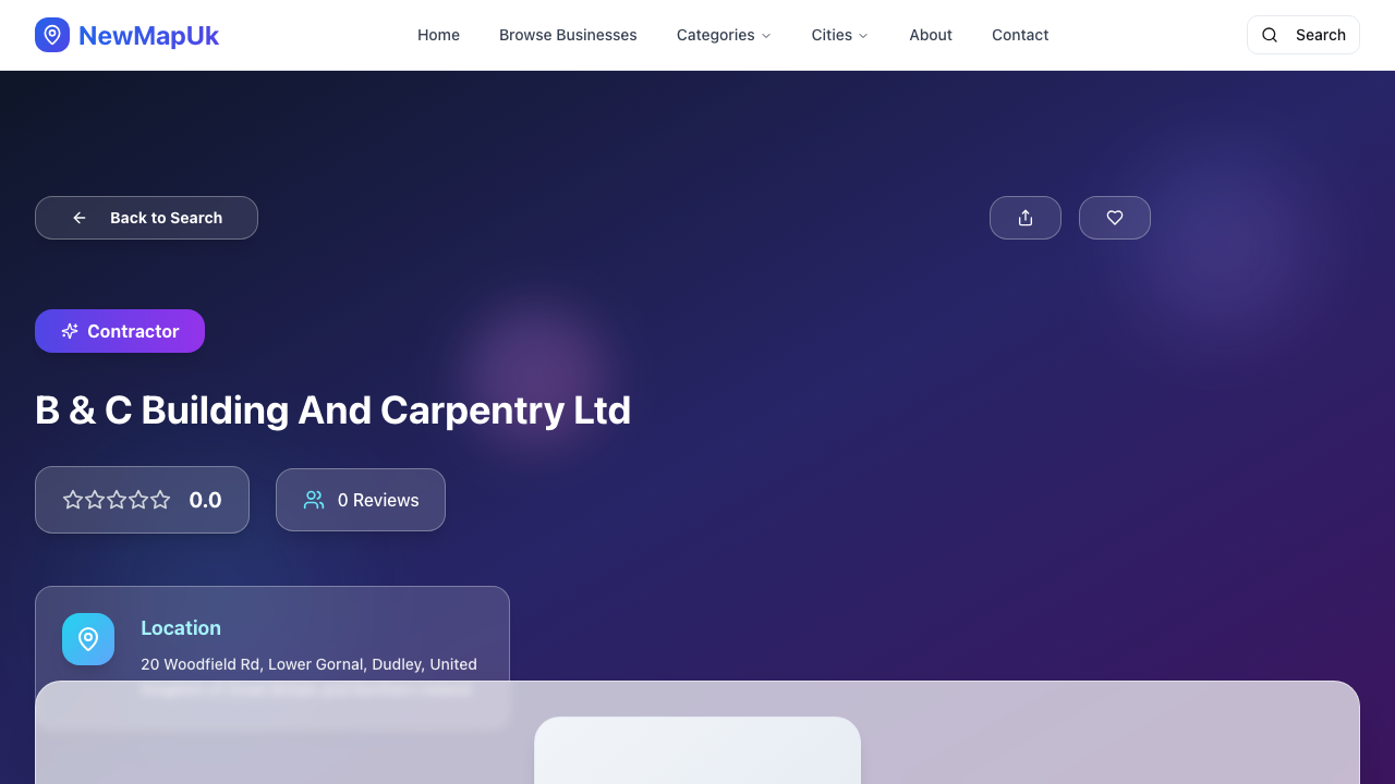 C & B CARPENTERS LIMITED website preview