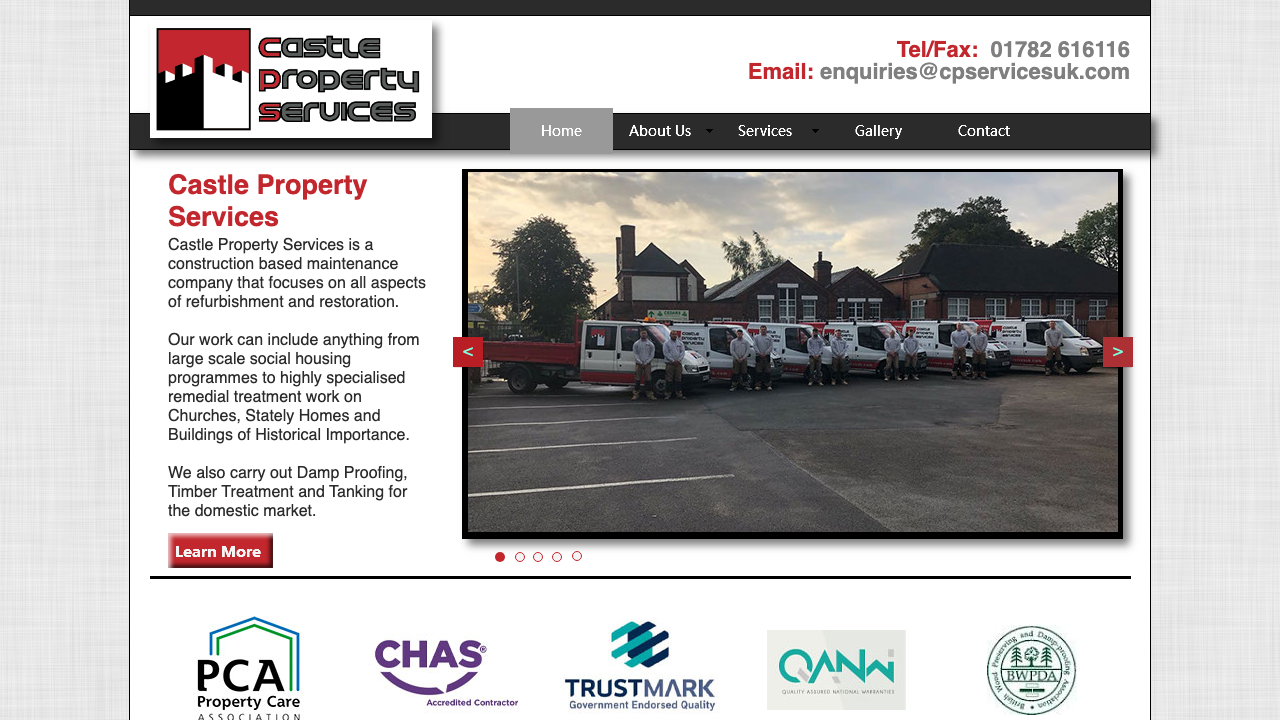 CASTLE PROPERTY SERVICES (UK) LIMITED website preview