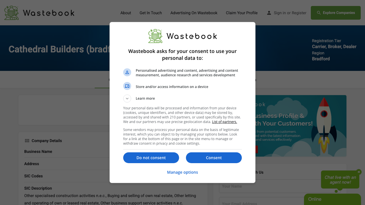 CATHEDRAL BUILDERS (BRADFORD) LIMITED website preview