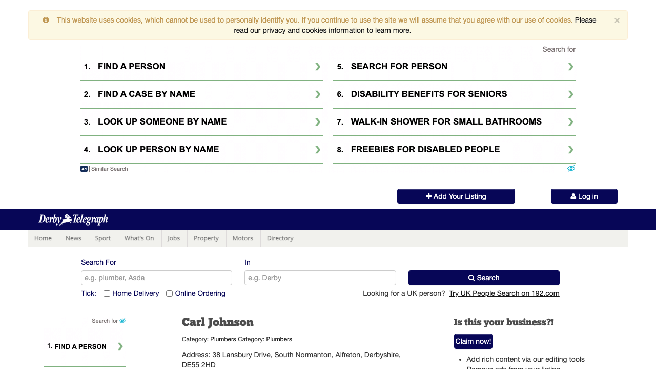 CARL JOHNSON LIMITED website preview