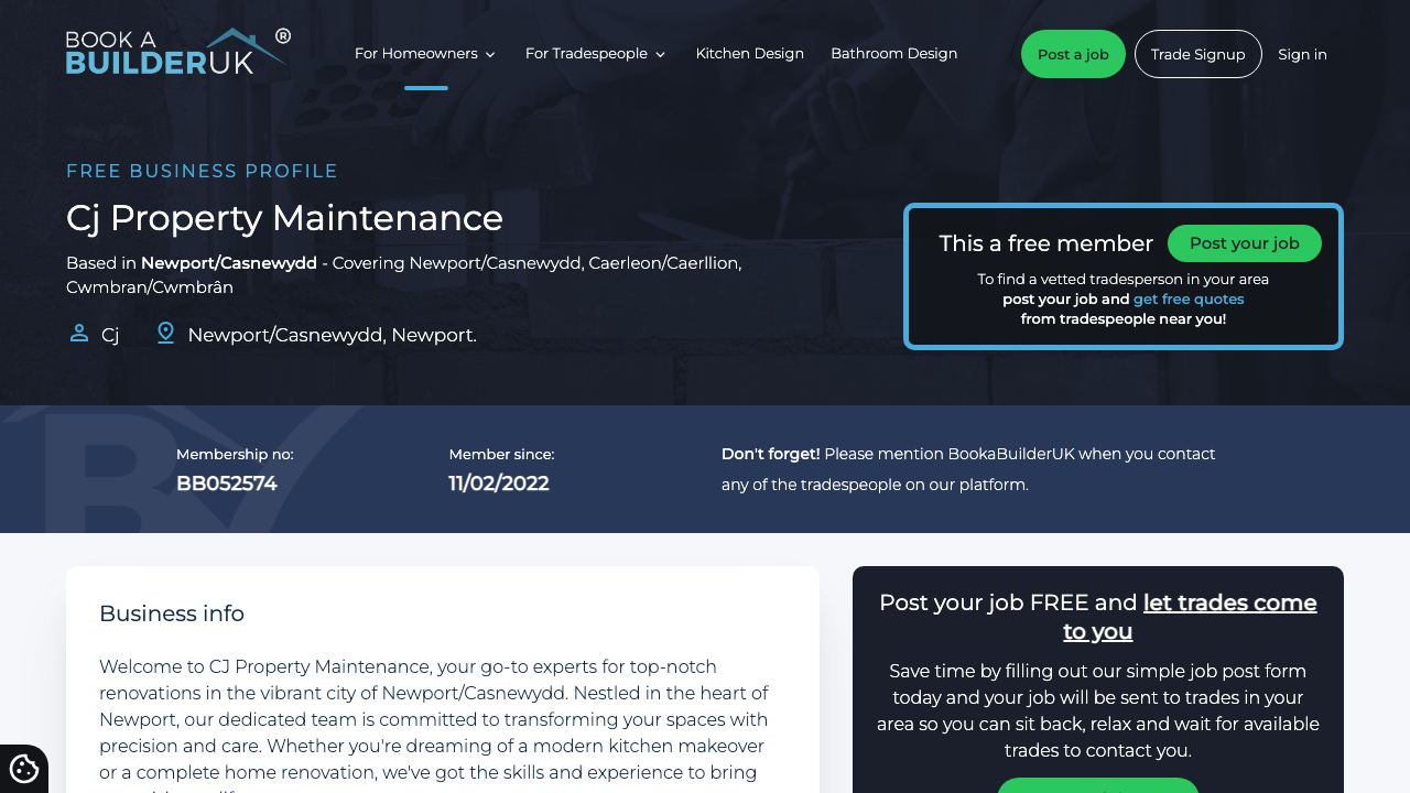 CJS PROPERTY MAINTENANCE LIMITED website preview