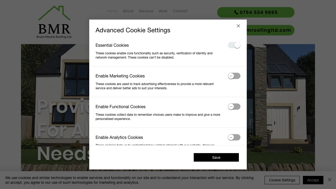 BRUCE MACKIE ROOFING LIMITED website preview