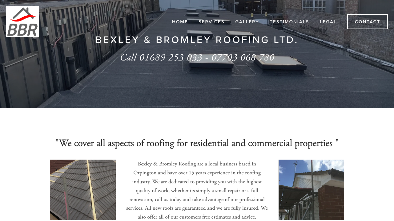BEXLEY & BROMLEY ROOFING LIMITED website preview