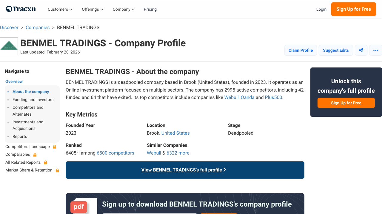 BENMEL LIMITED website preview
