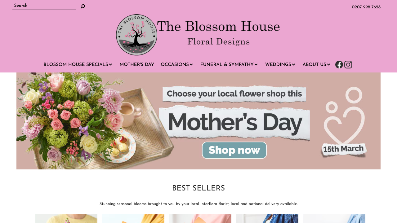 BLOSSOM HOUSE FLORALS LTD website preview