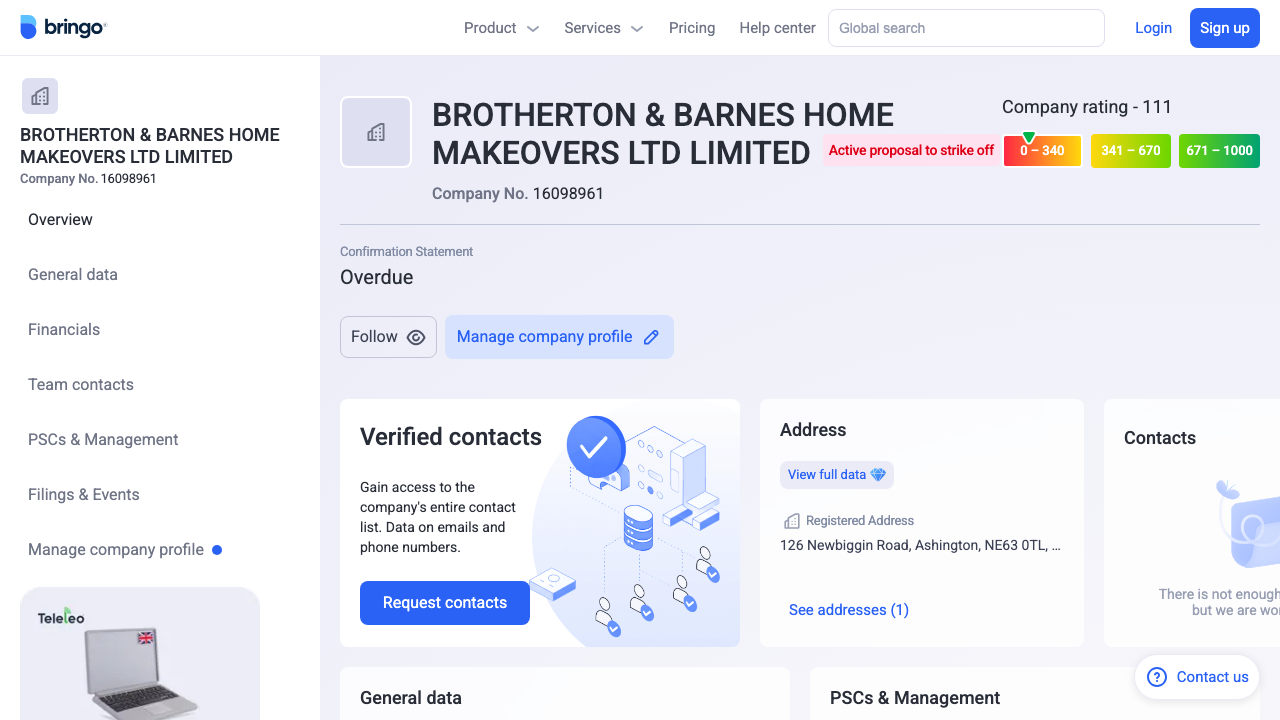 BROTHERTON & BARNES HOME MAKEOVERS LTD LIMITED website preview