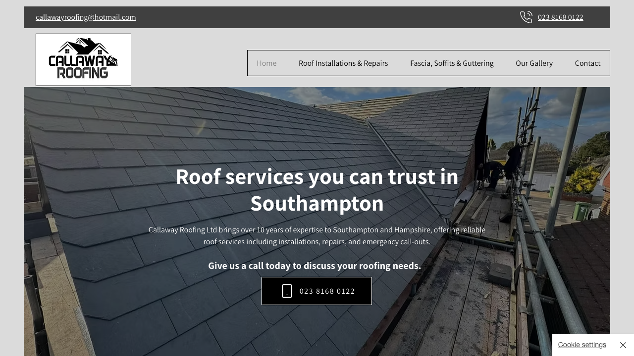 CALLAWAY ROOFING LTD website preview