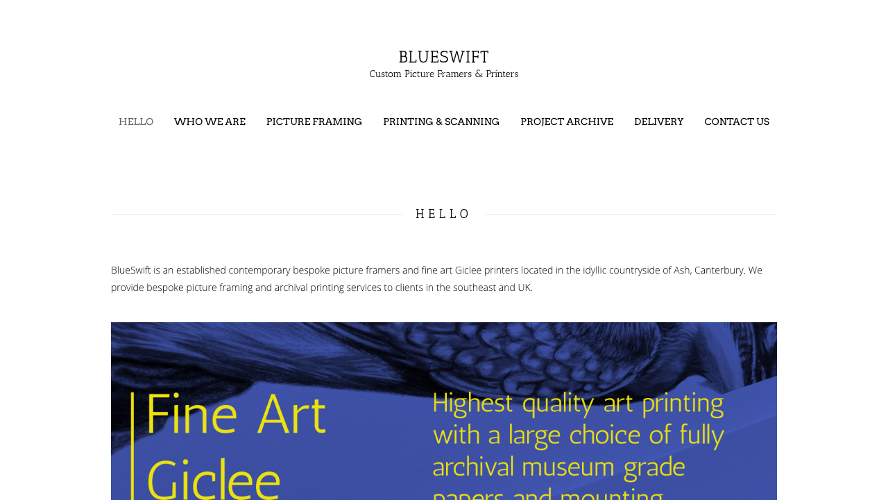 BLUESWIFT FRAMEWORKS LTD. website preview