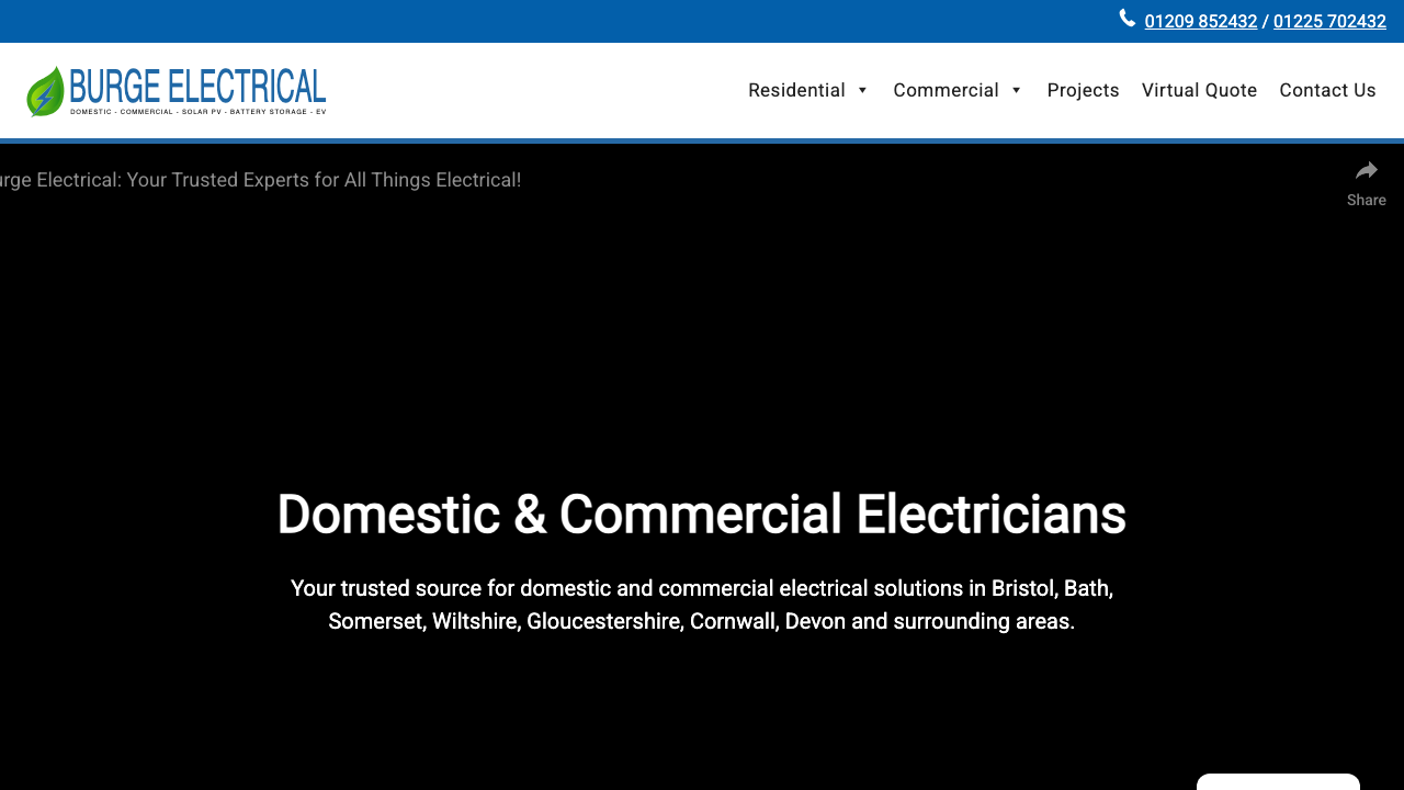 BURGE ELECTRICAL LTD website preview