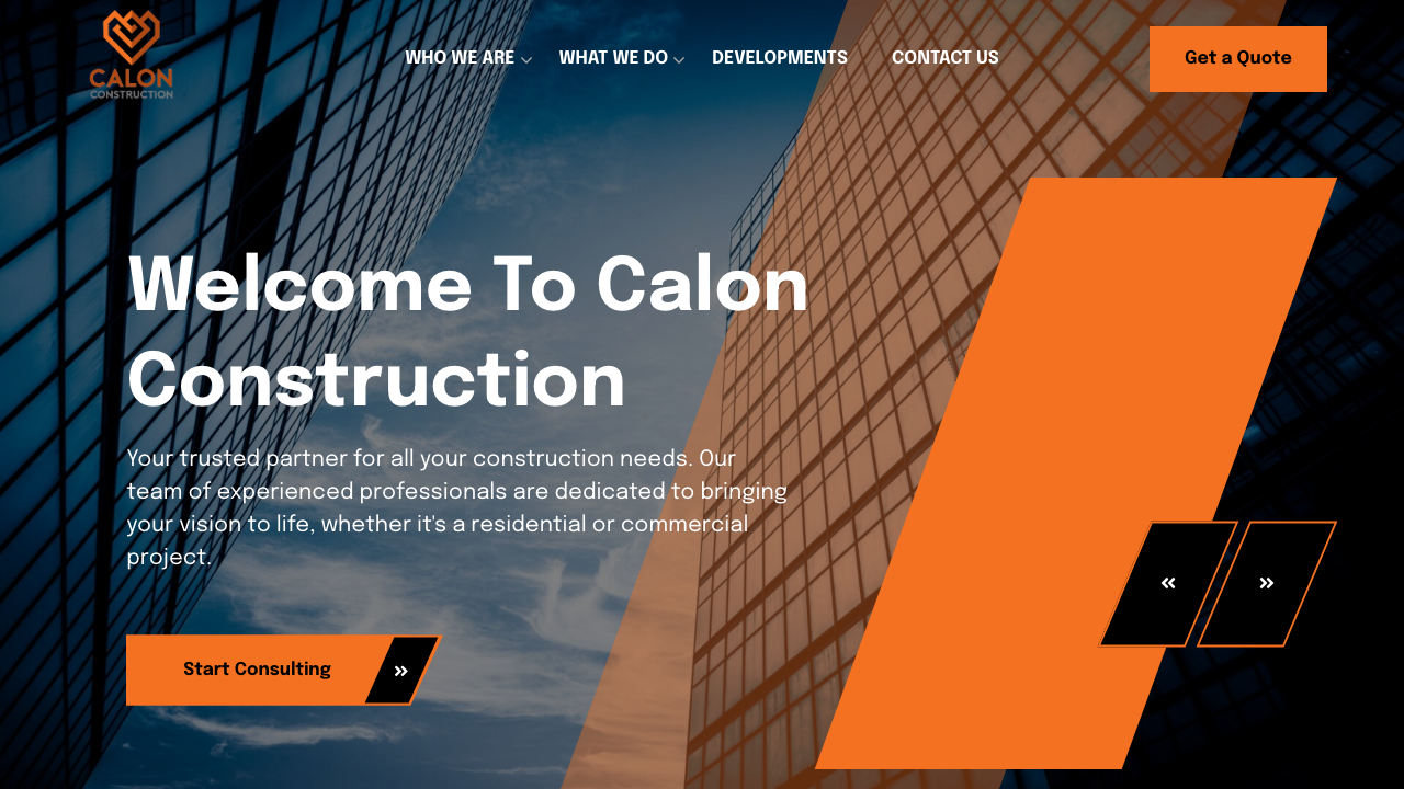 CALON CONSTRUCTION LTD website preview