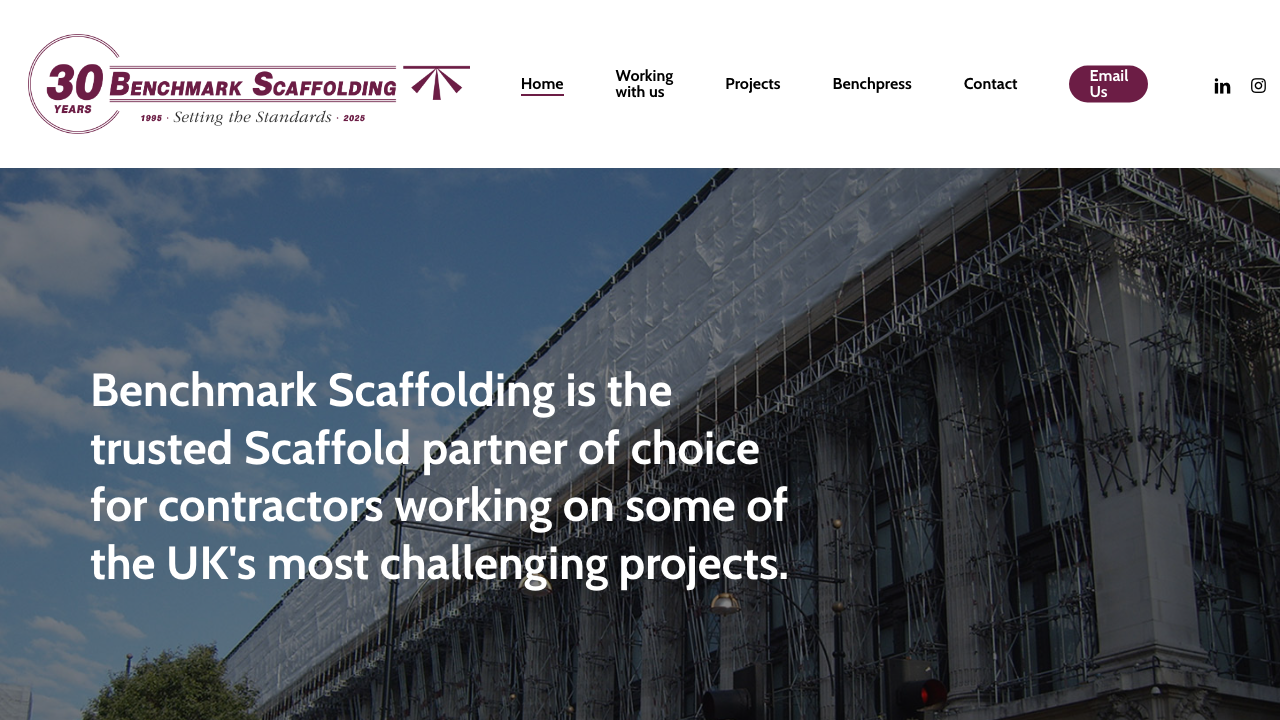 BENCHMARK SCAFFOLDING LTD website preview