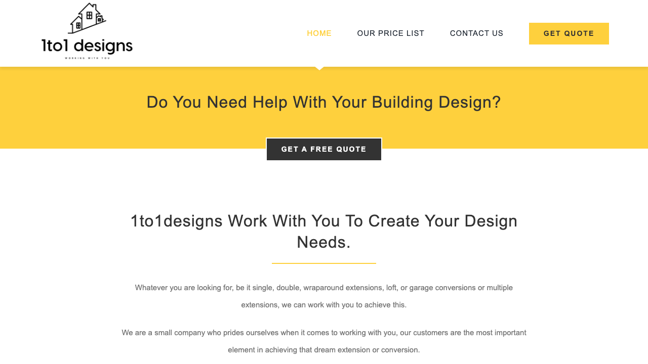1TO1DESIGNS LIMITED website preview