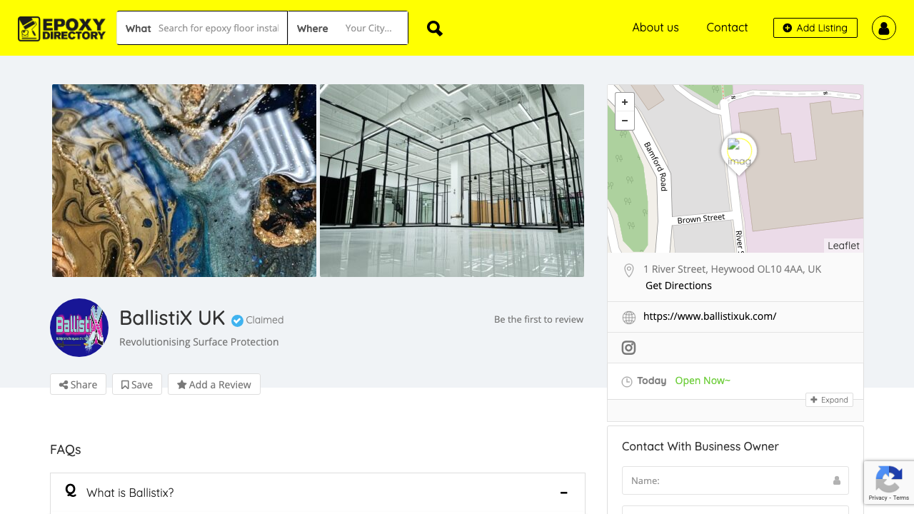 BALLISTIX COATINGS LTD website preview