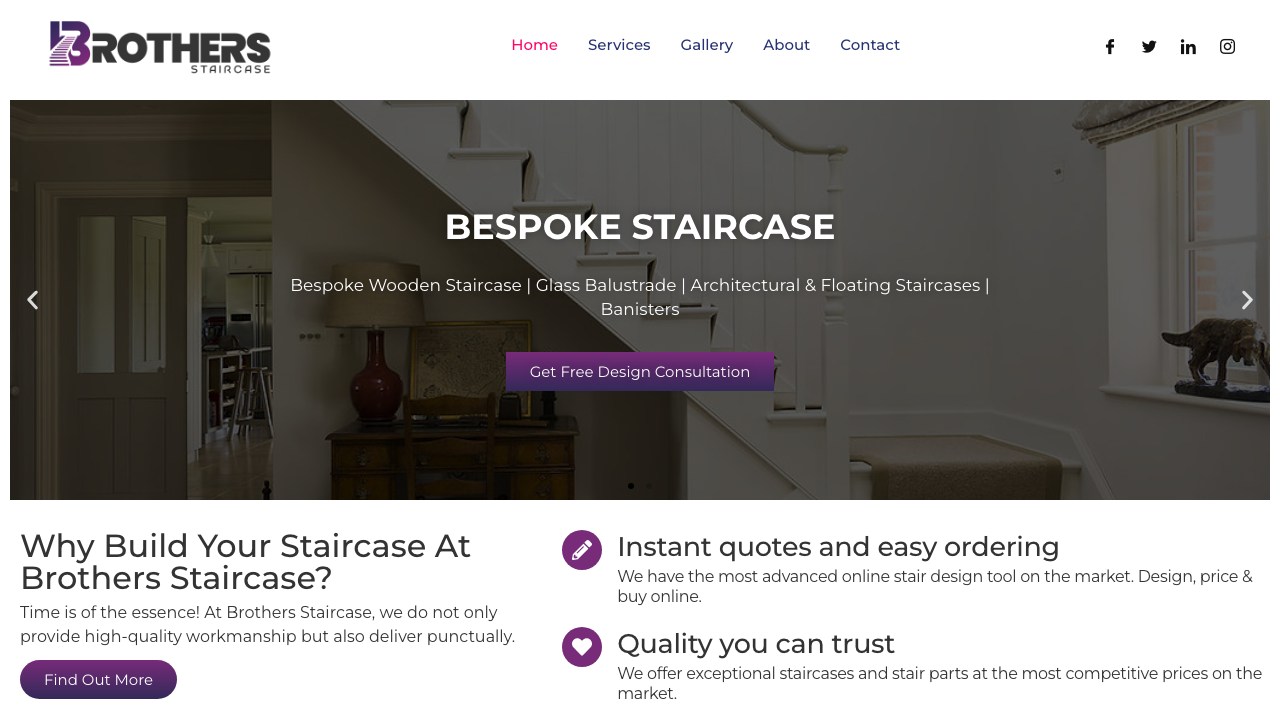 BROS BESPOKE STAIRS LTD website preview