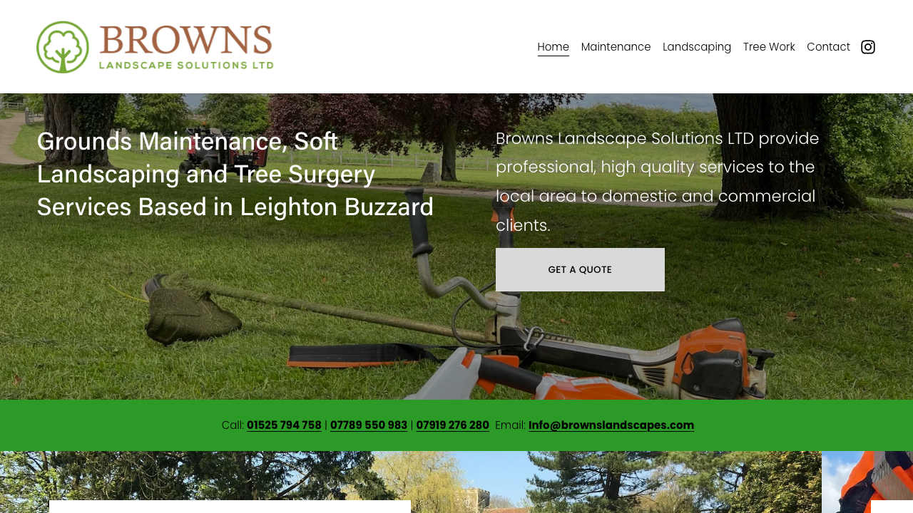 BROWNS LANDSCAPE SOLUTIONS LTD website preview
