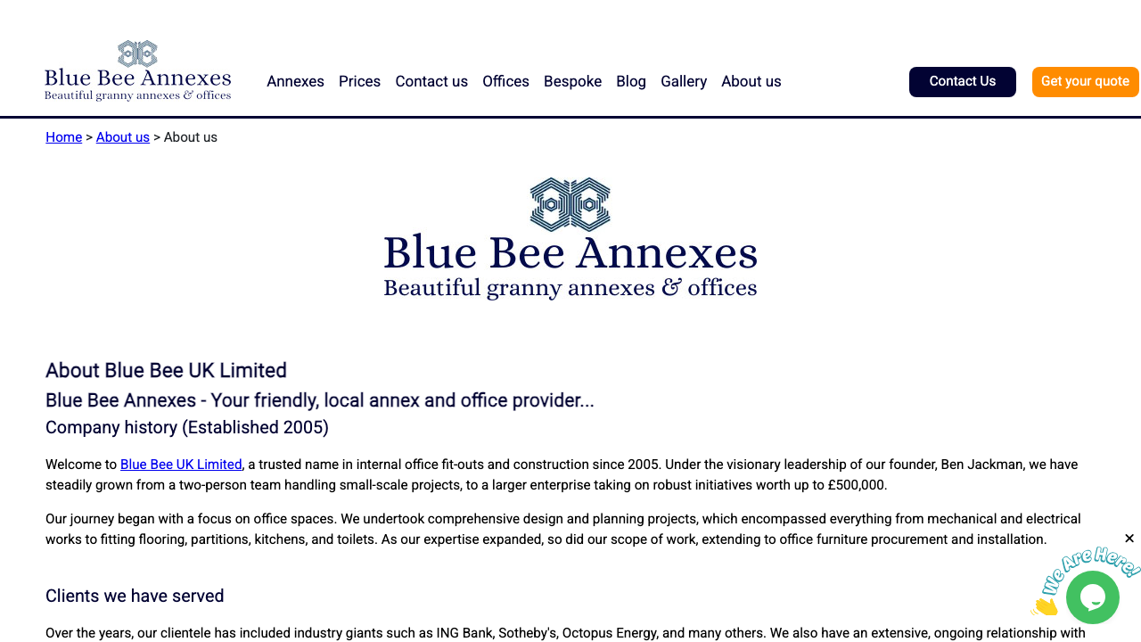 BLUE BEE (U.K.) LIMITED website preview