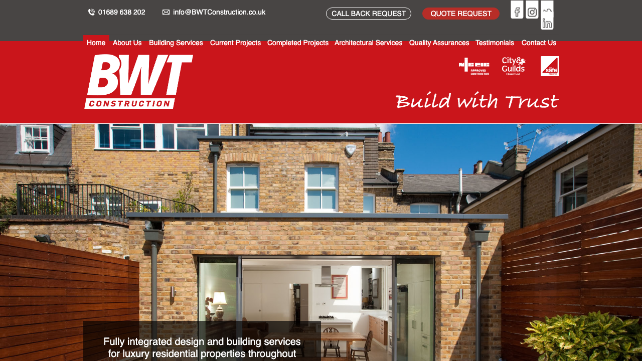BWT CONSTRUCTION SOUTH EAST LTD website preview