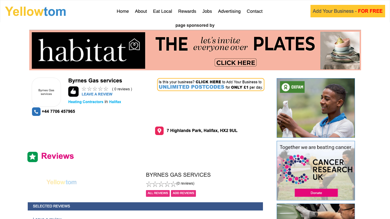 BYRNES GAS SERVICES LIMITED website preview