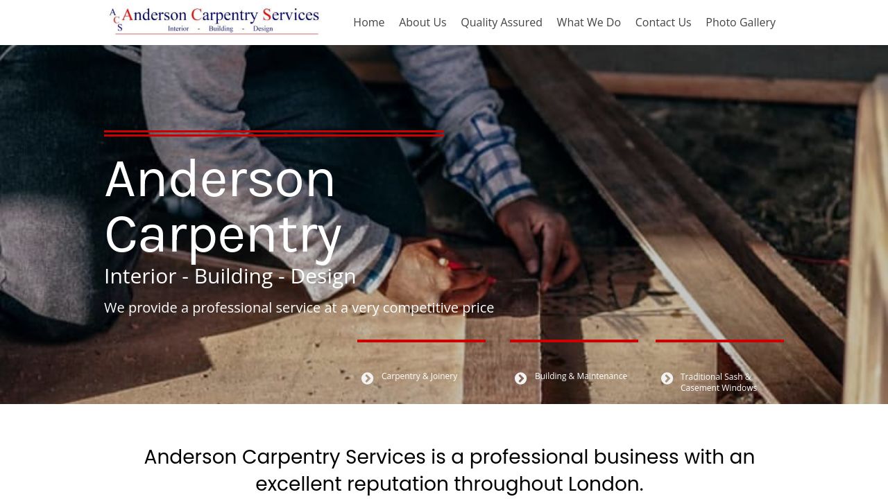 ANDERSON JOINERY SOLUTIONS LTD website preview