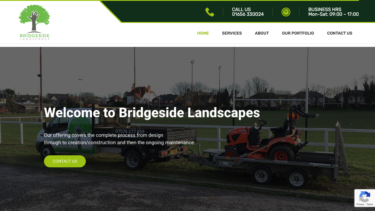 BRIDGESIDE LANDSCAPES LIMITED website preview