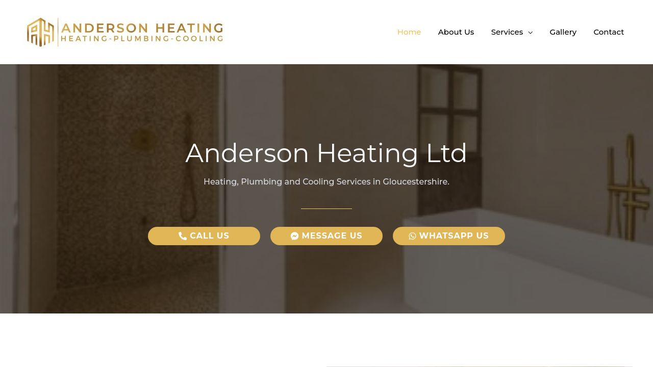 ANDERSON HEATING LTD website preview