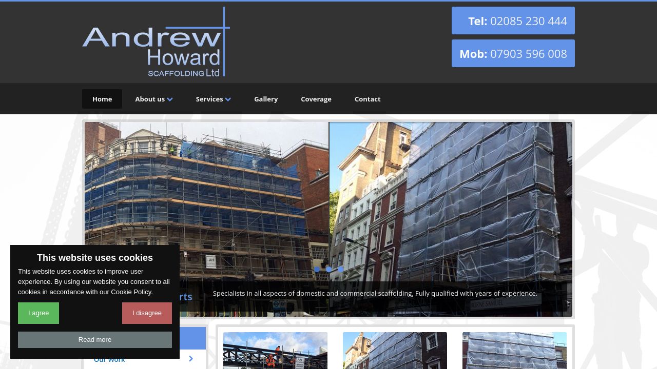 ANDREW HOWARD SCAFFOLDING LIMITED website preview