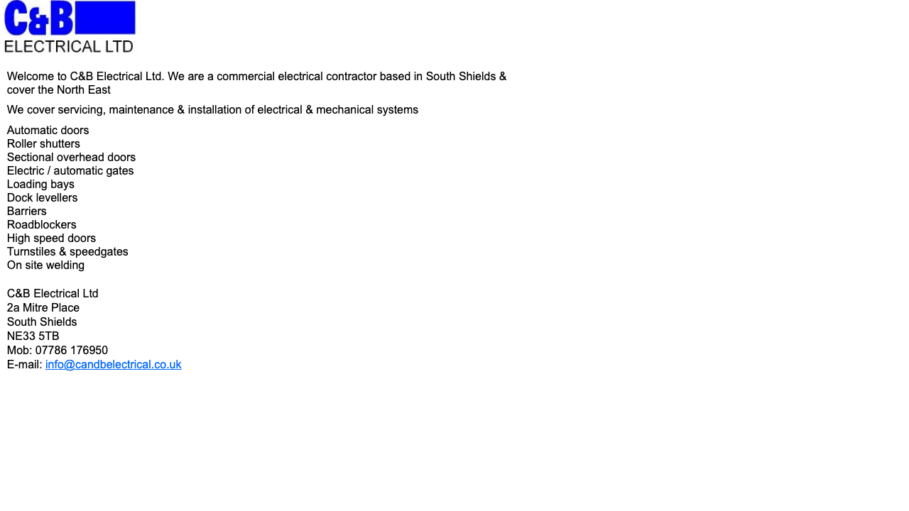 C & B ELECTRICAL LIMITED website preview
