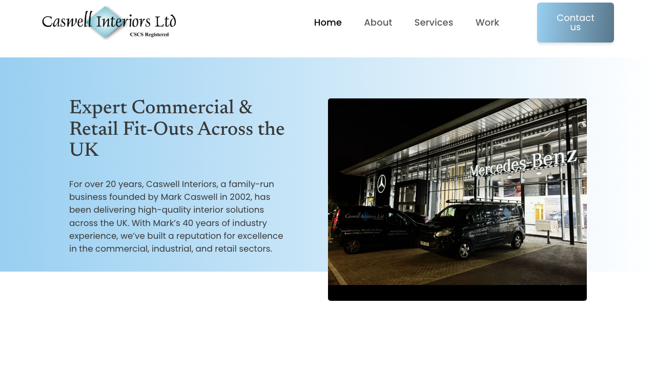 CASWELL INTERIORS LIMITED website preview