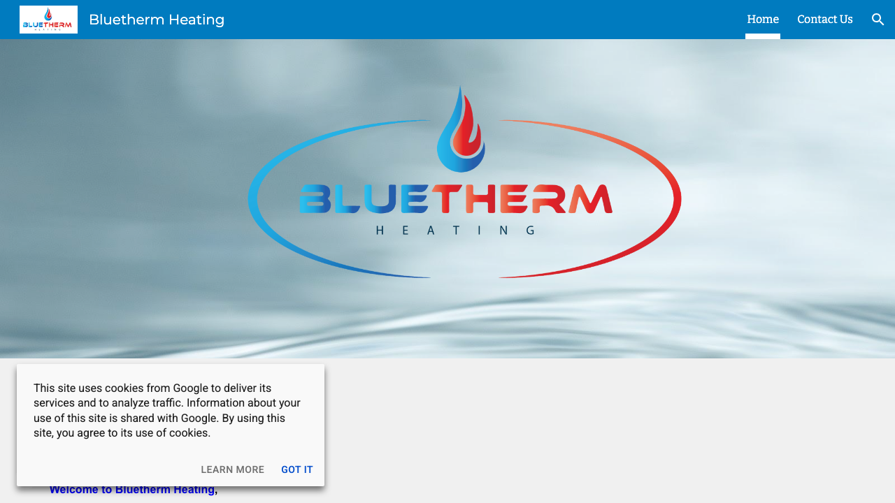 BLUETHERM HEATING LTD website preview