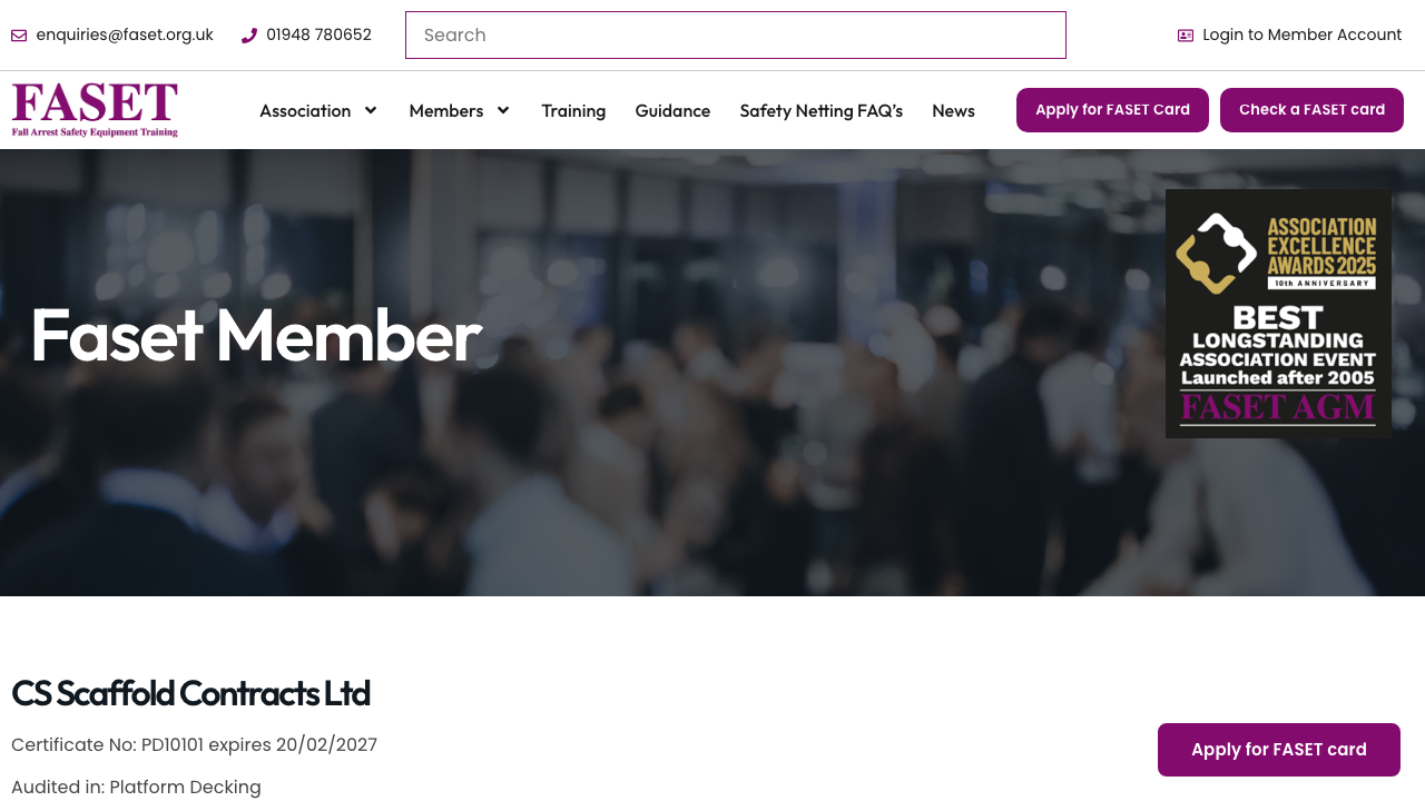 C.S. SCAFFOLD CONTRACTS LIMITED website preview