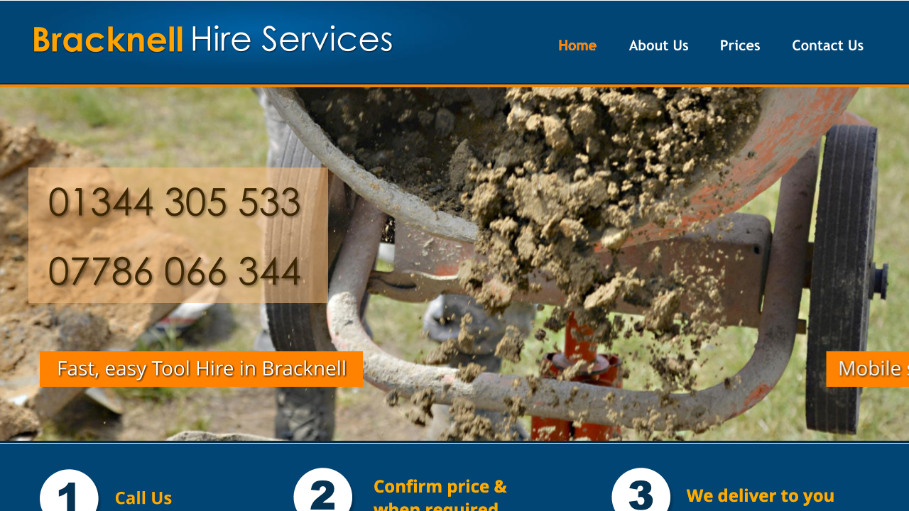 BRACKNELL HIRE SERVICES LIMITED website preview