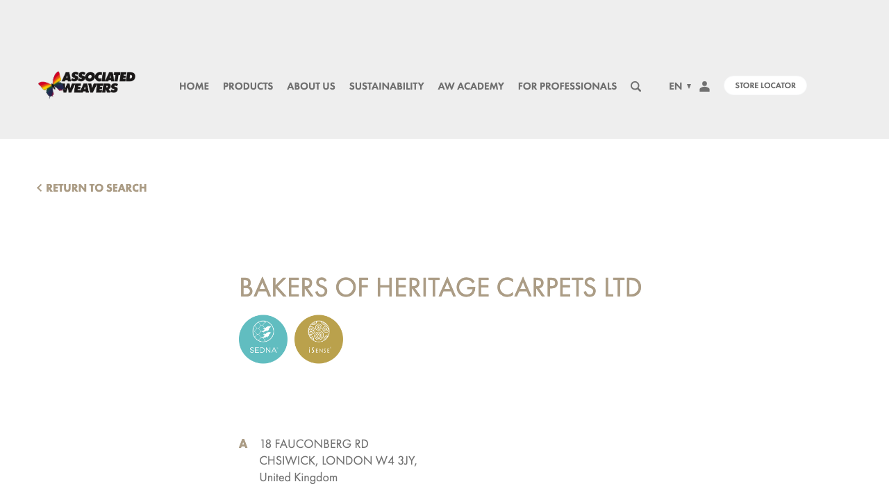 BAKERS OF HERITAGE CARPETS LIMITED website preview